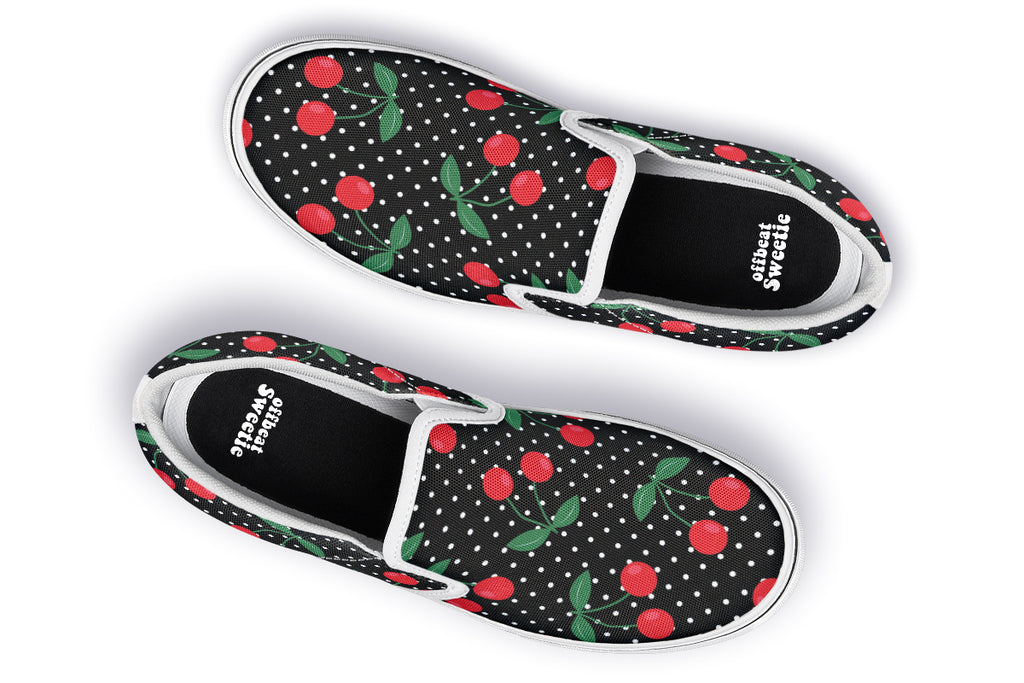 Cherries Slip Ons - Offbeat Sweetie