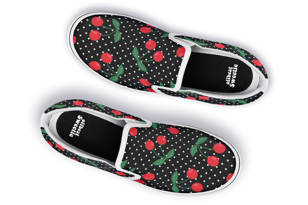 Cherries Slip Ons - Offbeat Sweetie