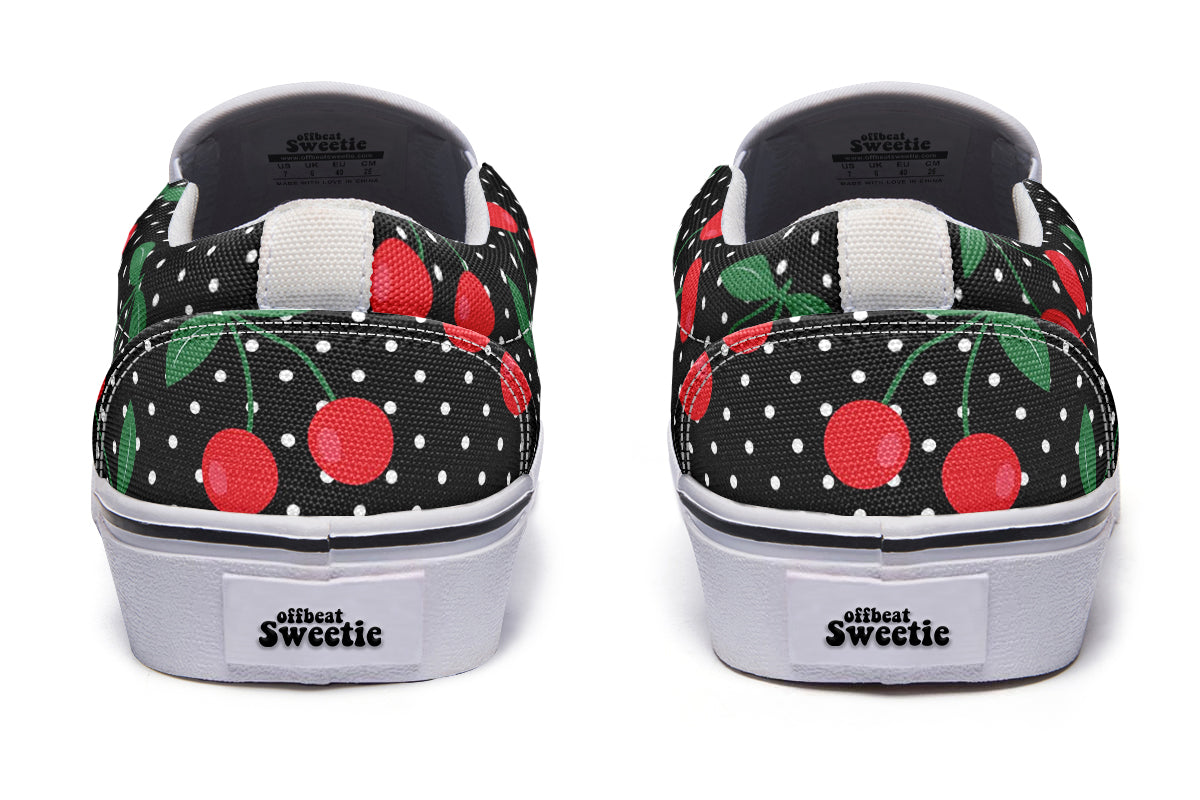 Cherries Slip Ons - Offbeat Sweetie