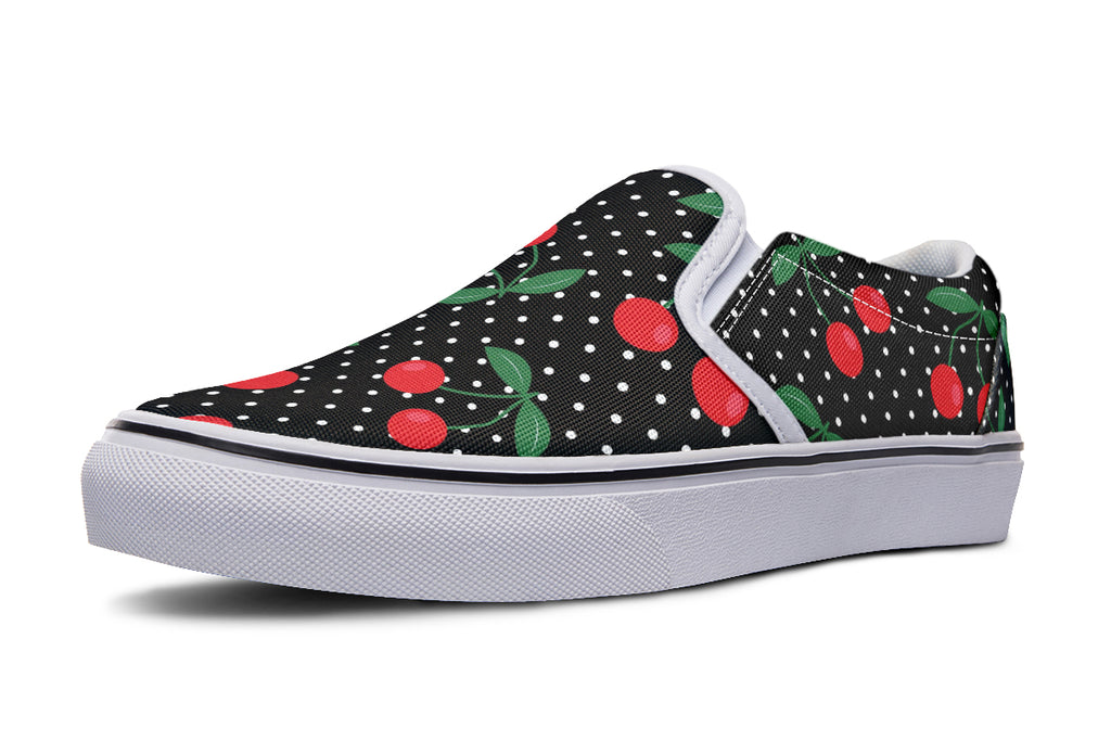 Cherries Slip Ons - Offbeat Sweetie