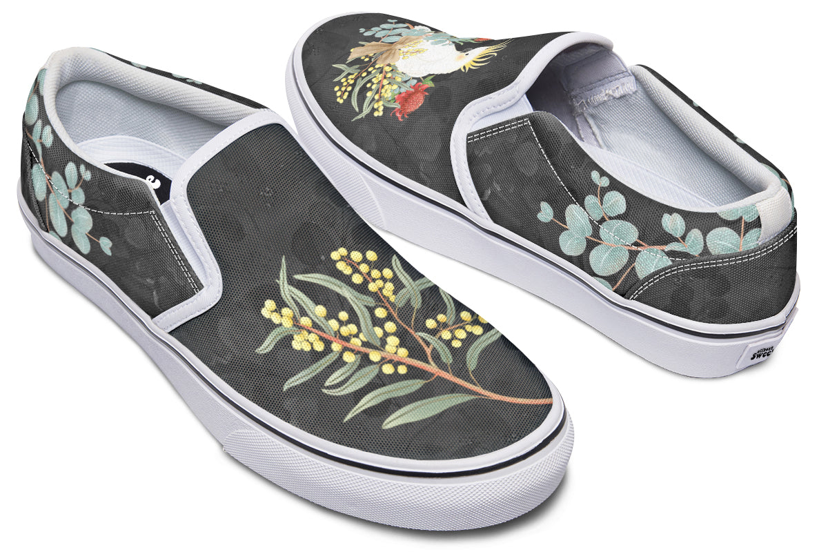 Cockatoo Slip Ons - Offbeat Sweetie