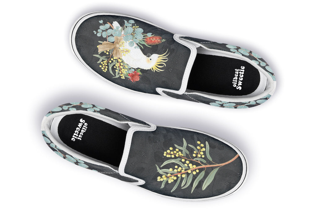 Cockatoo Slip Ons - Offbeat Sweetie