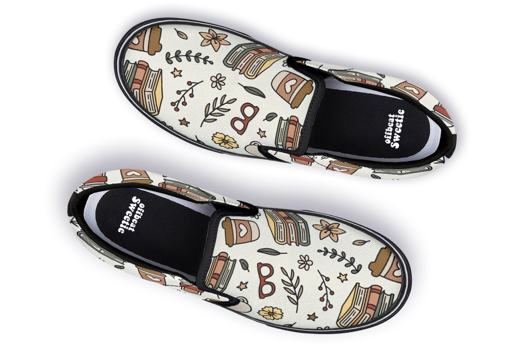 Coffee And Books Slip Ons