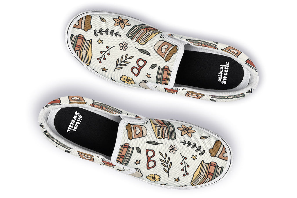 Coffee And Books Slip Ons