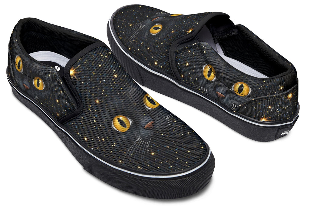Cosmic Cat Eyes Slip Ons