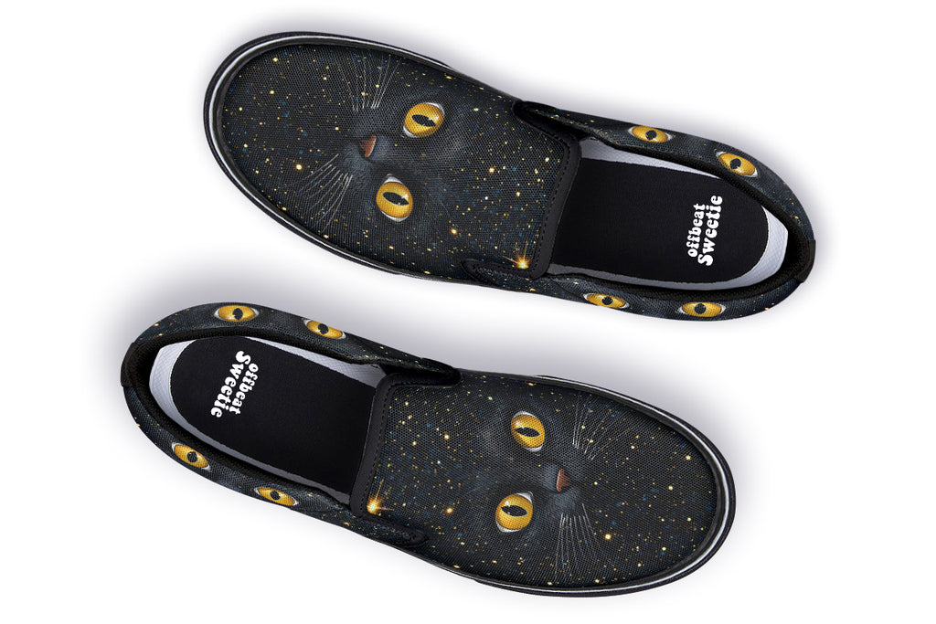 Cosmic Cat Eyes Slip Ons