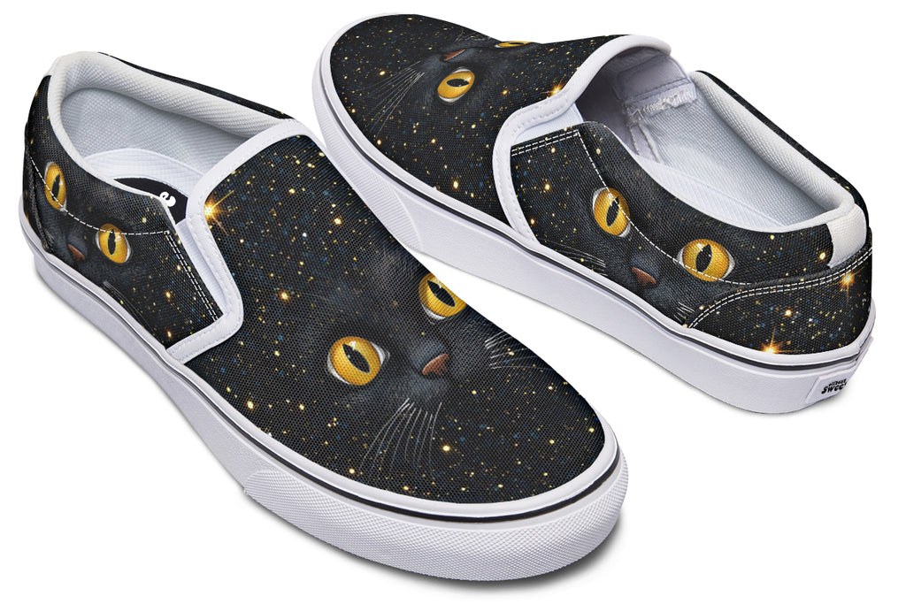 Cosmic Cat Eyes Slip Ons
