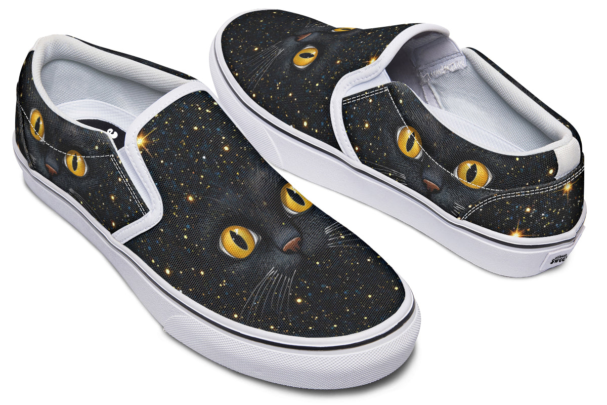 Cosmic Cat Eyes Slip Ons