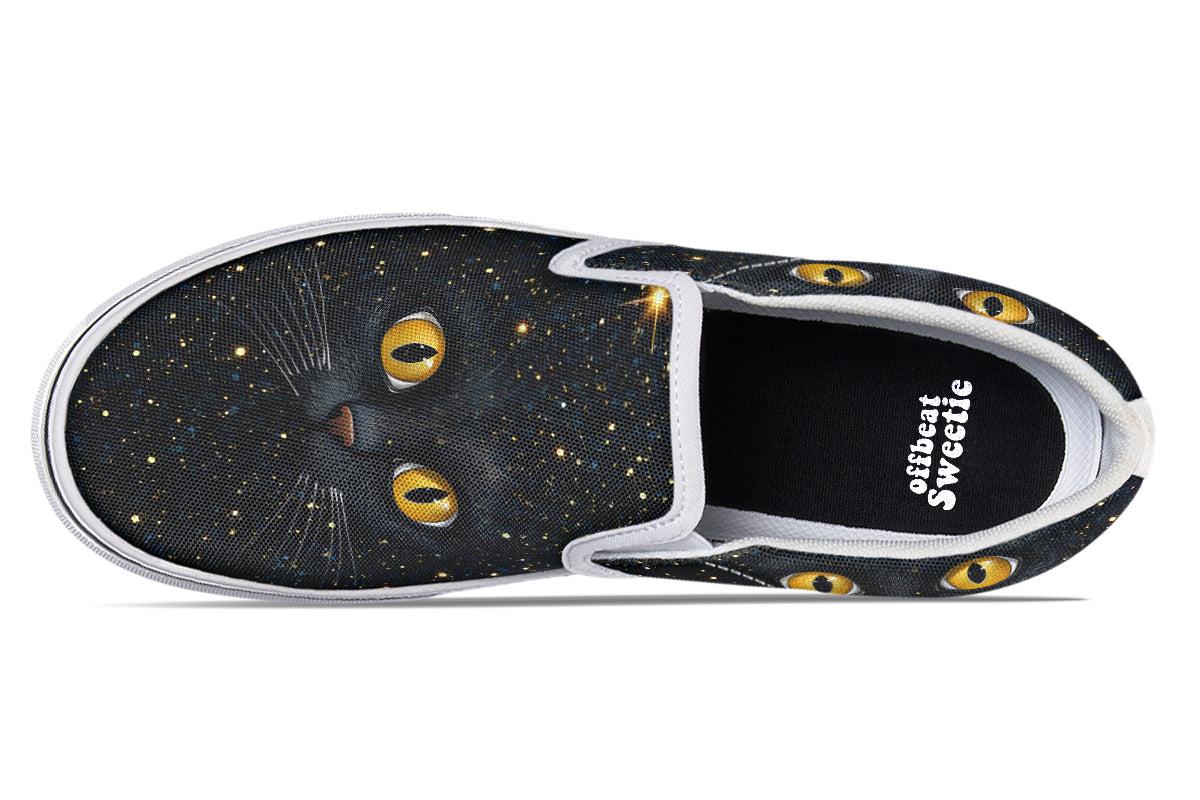 Cosmic Cat Eyes Slip Ons