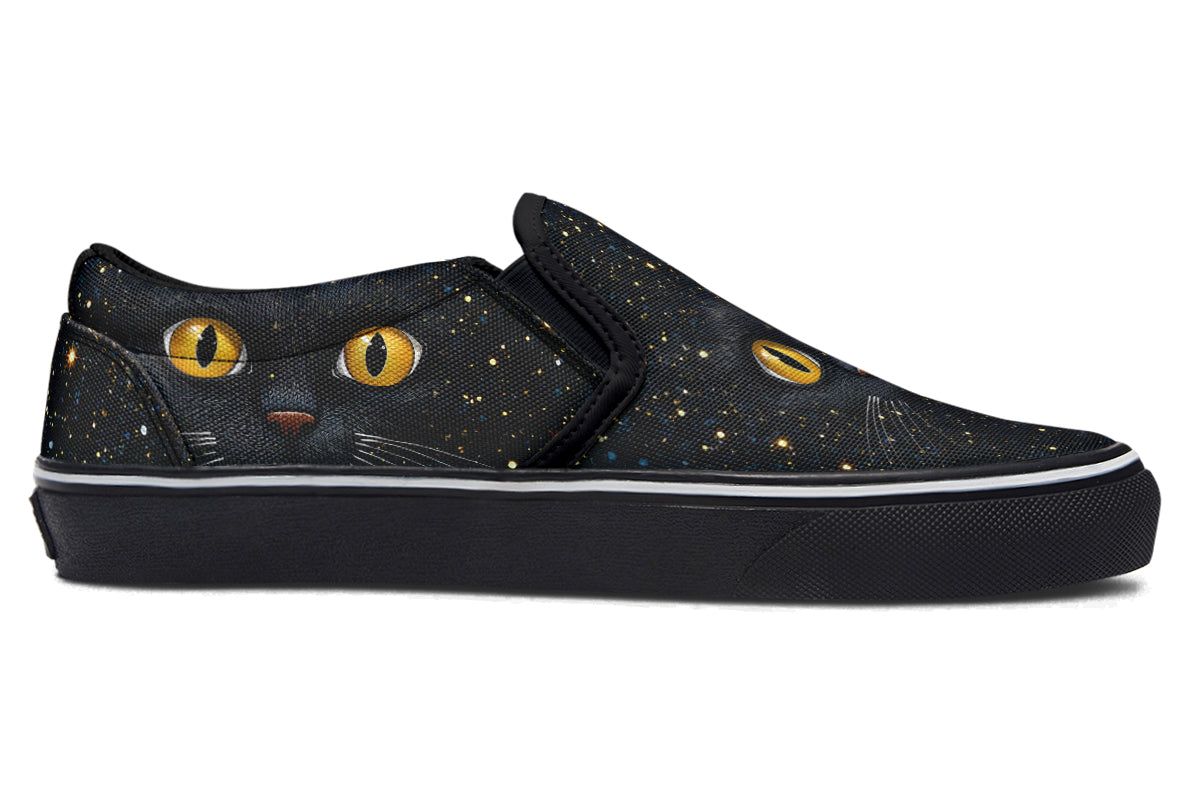Cosmic Cat Eyes Slip Ons