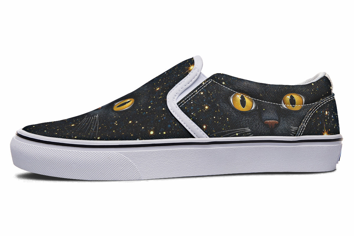 Cosmic Cat Eyes Slip Ons