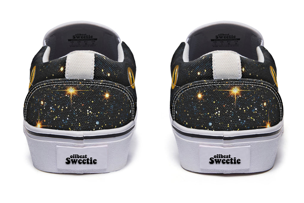 Cosmic Cat Eyes Slip Ons
