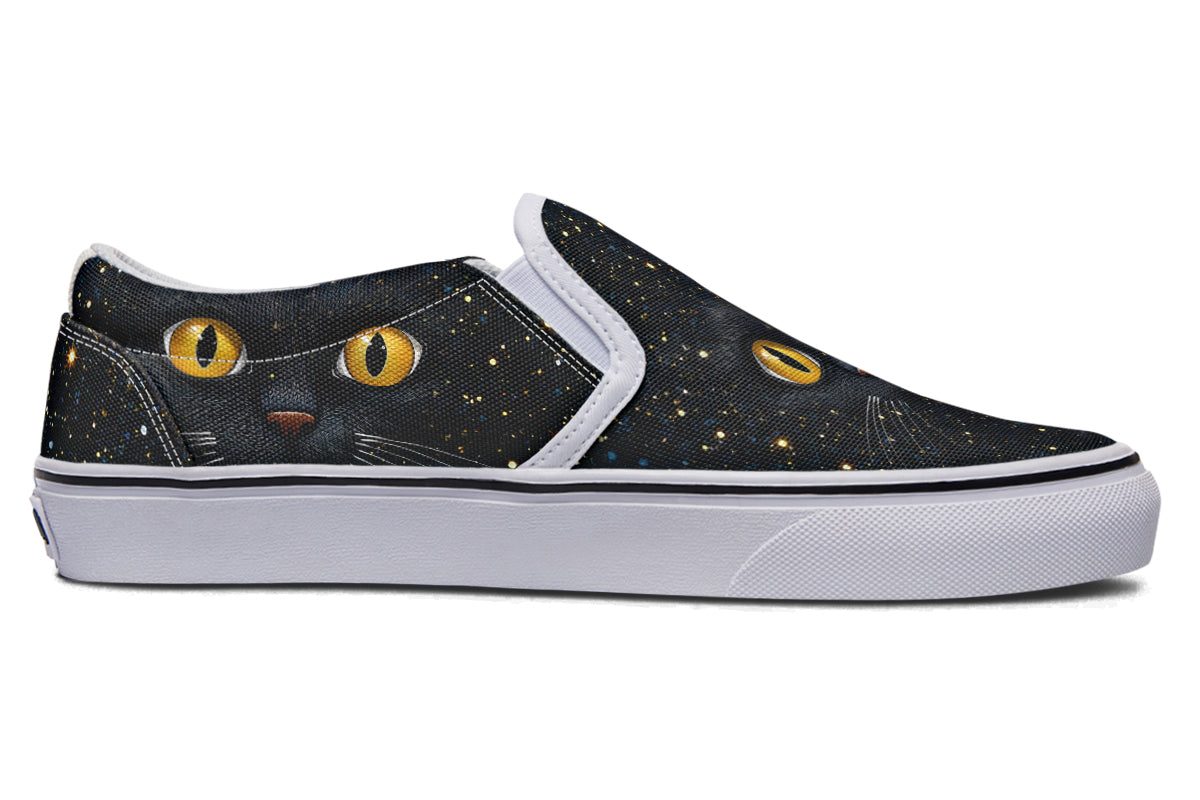 Cosmic Cat Eyes Slip Ons