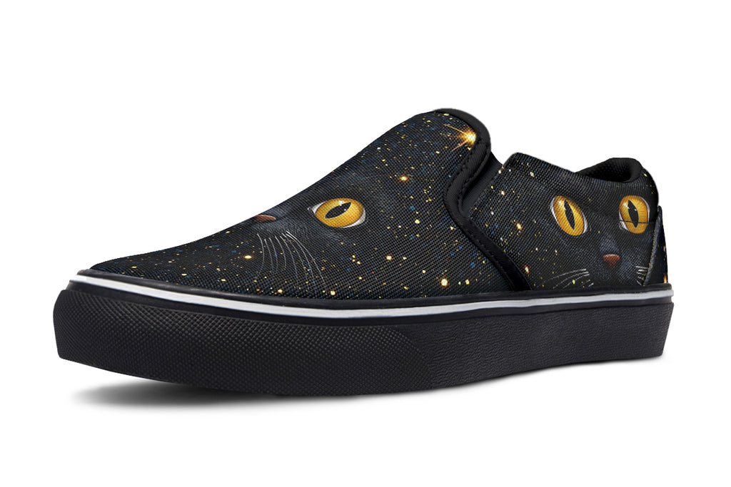 Cosmic Cat Eyes Slip Ons