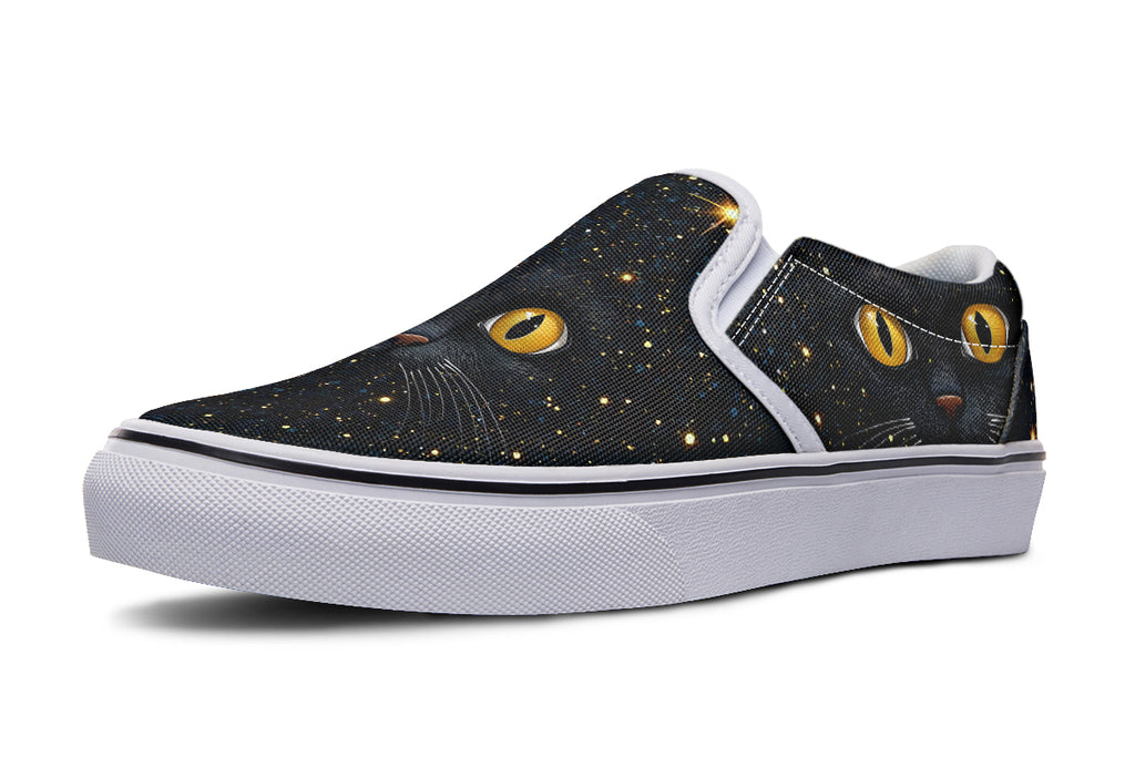 Cosmic Cat Eyes Slip Ons