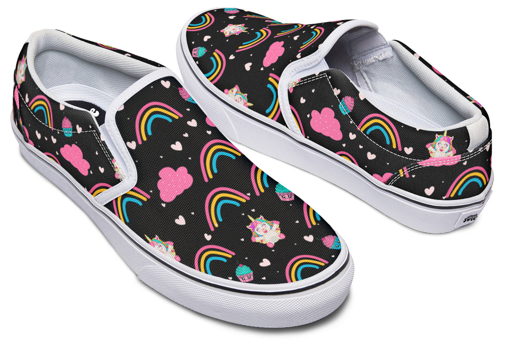 Cutesy Unicorns Slip Ons - Offbeat Sweetie
