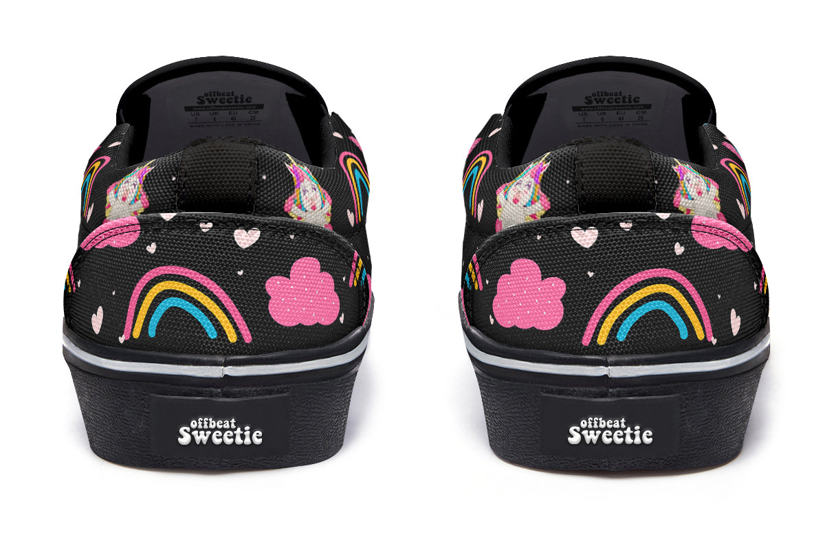 Cutesy Unicorns Slip Ons - Offbeat Sweetie