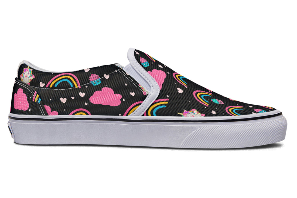 Cutesy Unicorns Slip Ons - Offbeat Sweetie