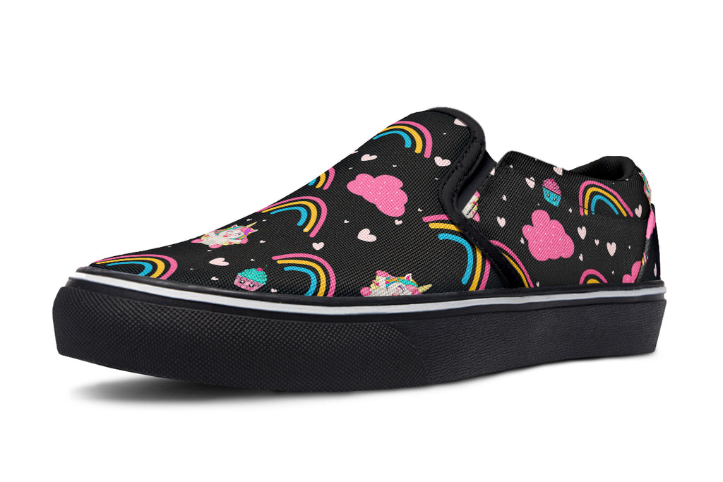 Cutesy Unicorns Slip Ons - Offbeat Sweetie