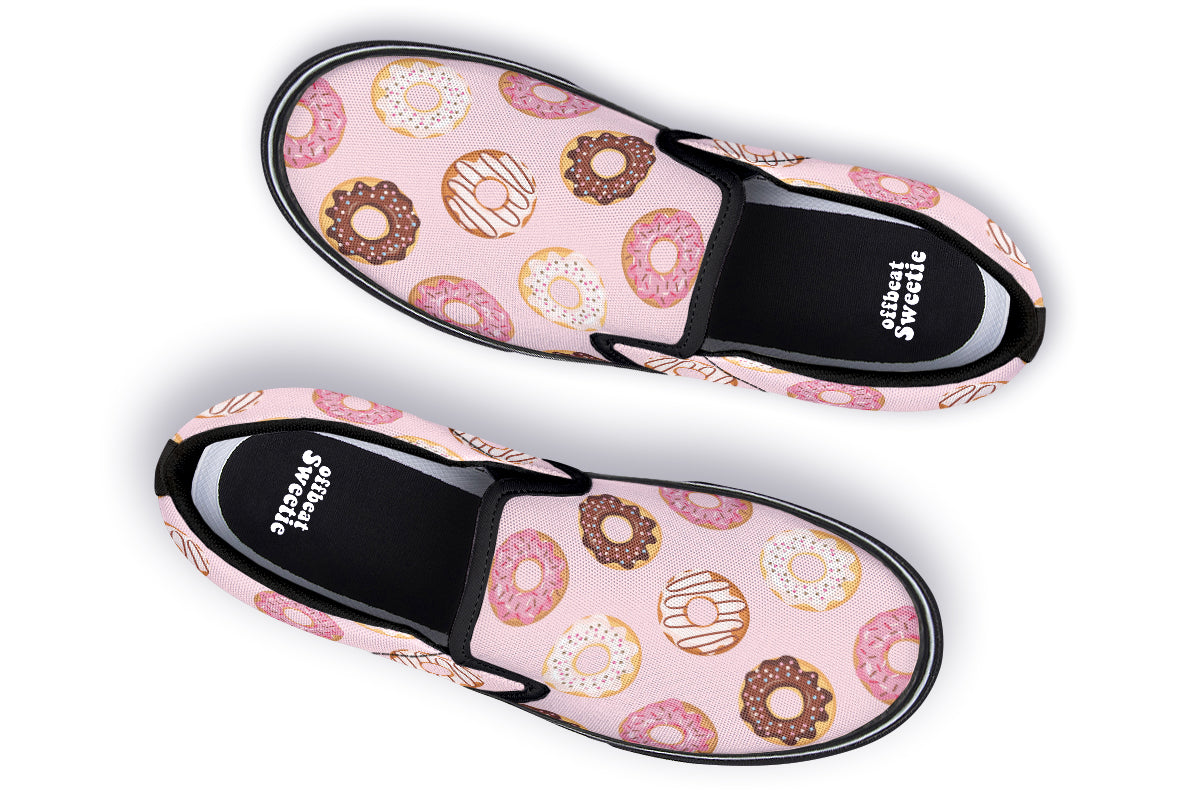 Donut Stop Me Now Slip Ons - Offbeat Sweetie