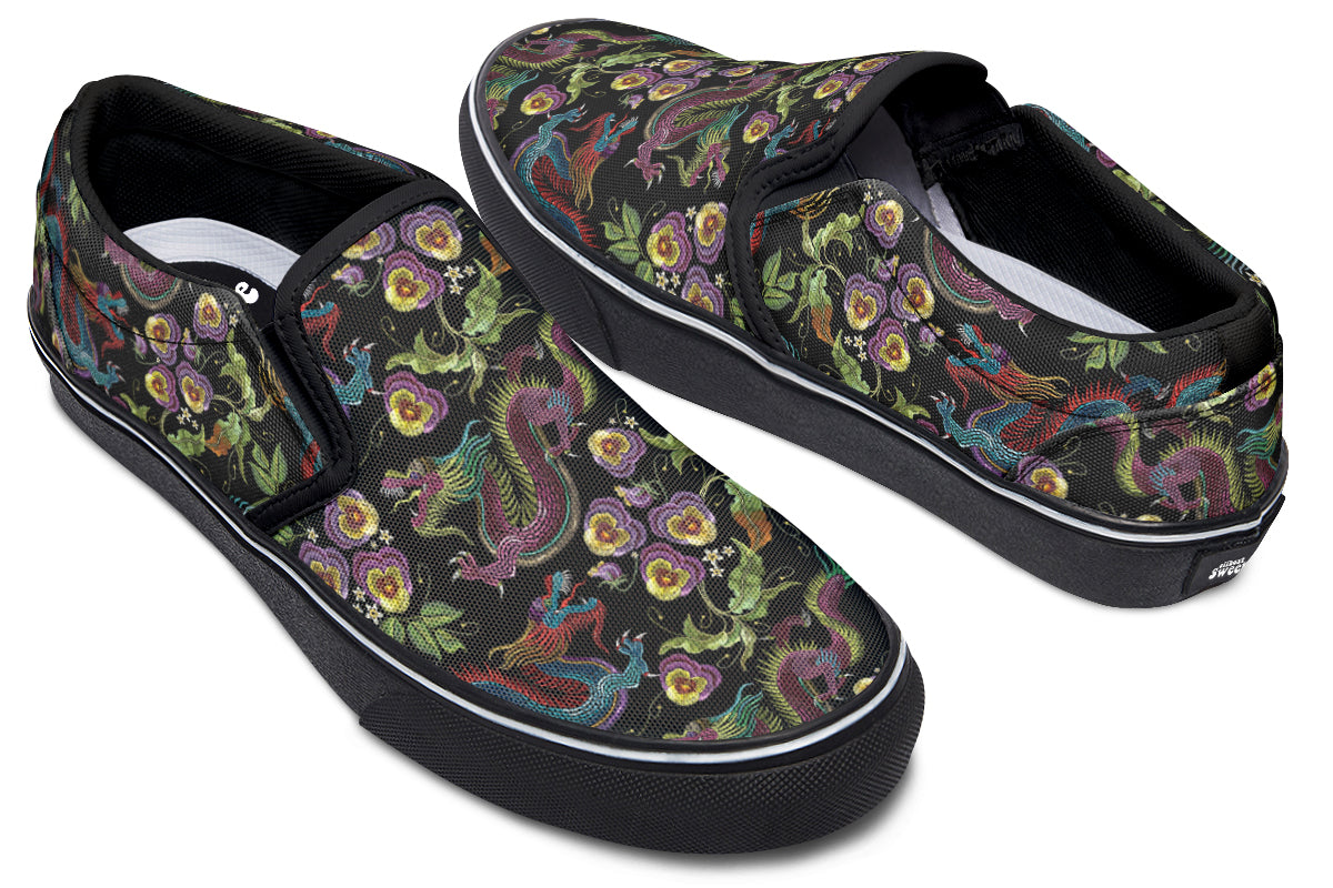 Dragon Noir Slip Ons