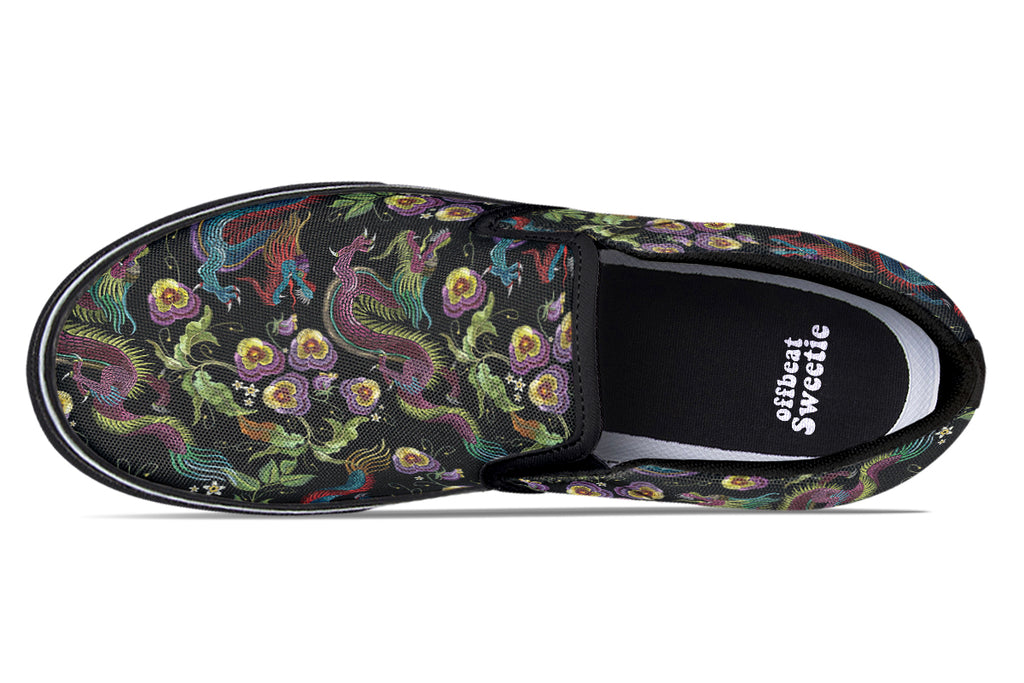 Dragon Noir Slip Ons