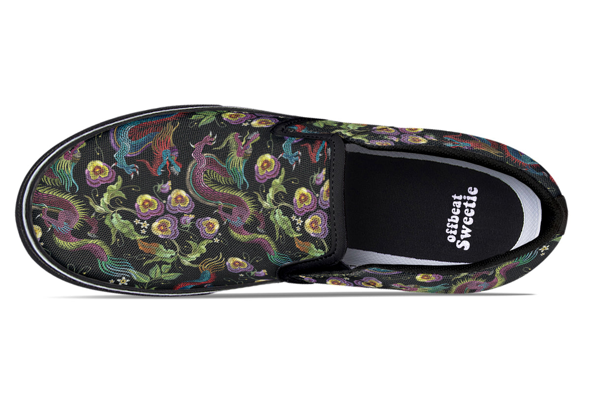 Dragon Noir Slip Ons