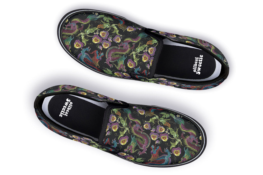Dragon Noir Slip Ons