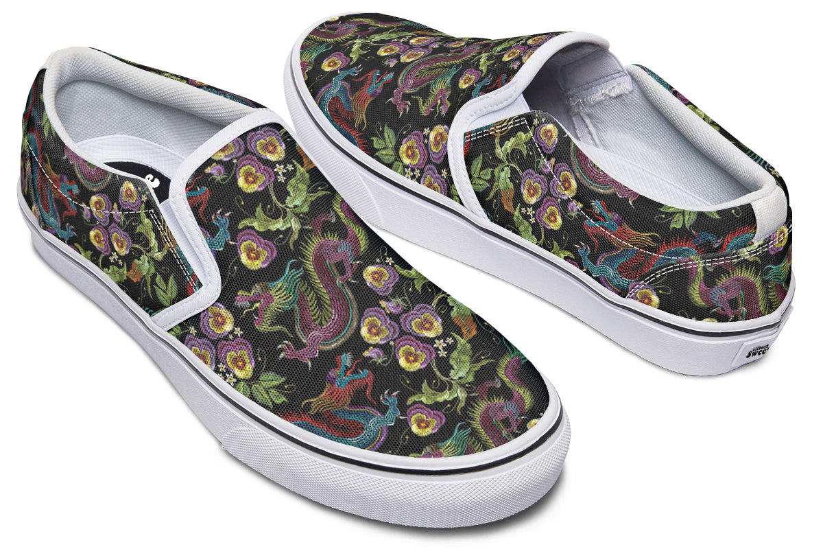 Dragon Noir Slip Ons
