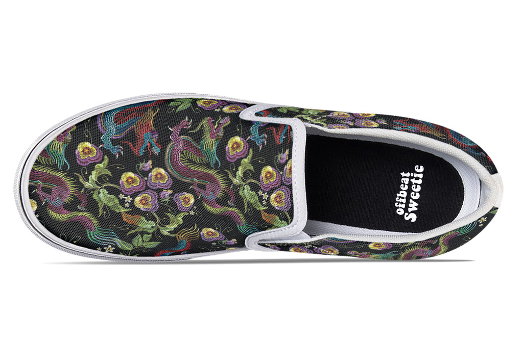 Dragon Noir Slip Ons