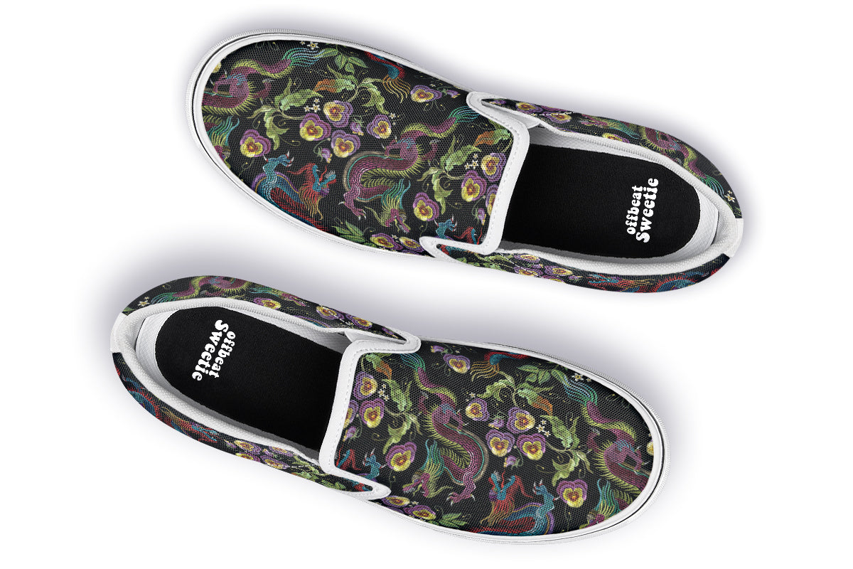Dragon Noir Slip Ons