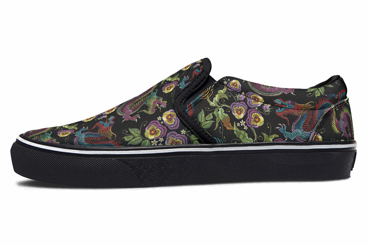 Dragon Noir Slip Ons