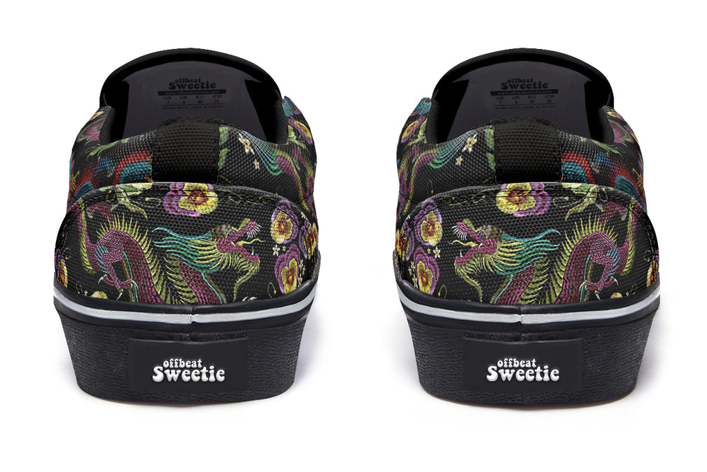 Dragon Noir Slip Ons