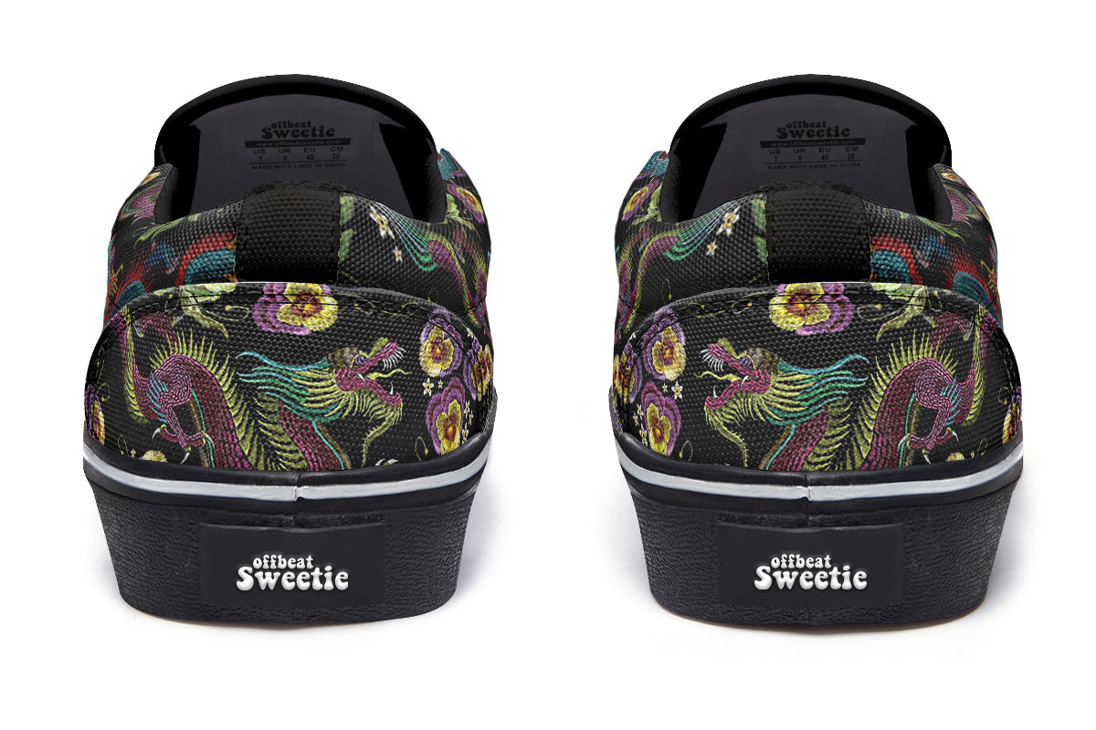 Dragon Noir Slip Ons