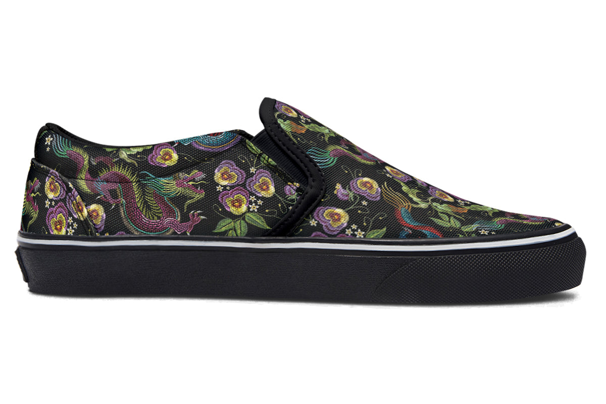 Dragon Noir Slip Ons