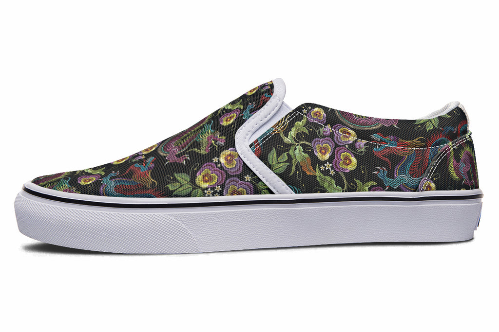 Dragon Noir Slip Ons