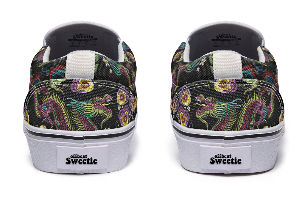 Dragon Noir Slip Ons