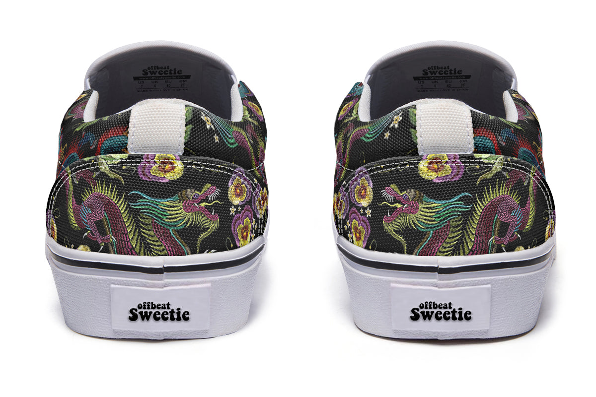 Dragon Noir Slip Ons