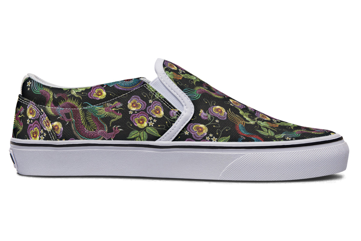 Dragon Noir Slip Ons