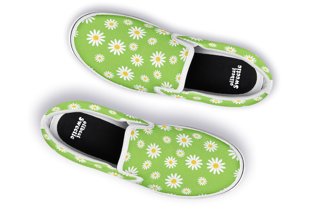 Driving Miss Daisy Slip Ons - Offbeat Sweetie