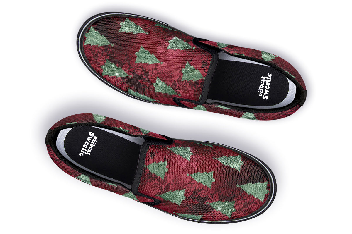 Glam Christmas Slip Ons - Offbeat Sweetie