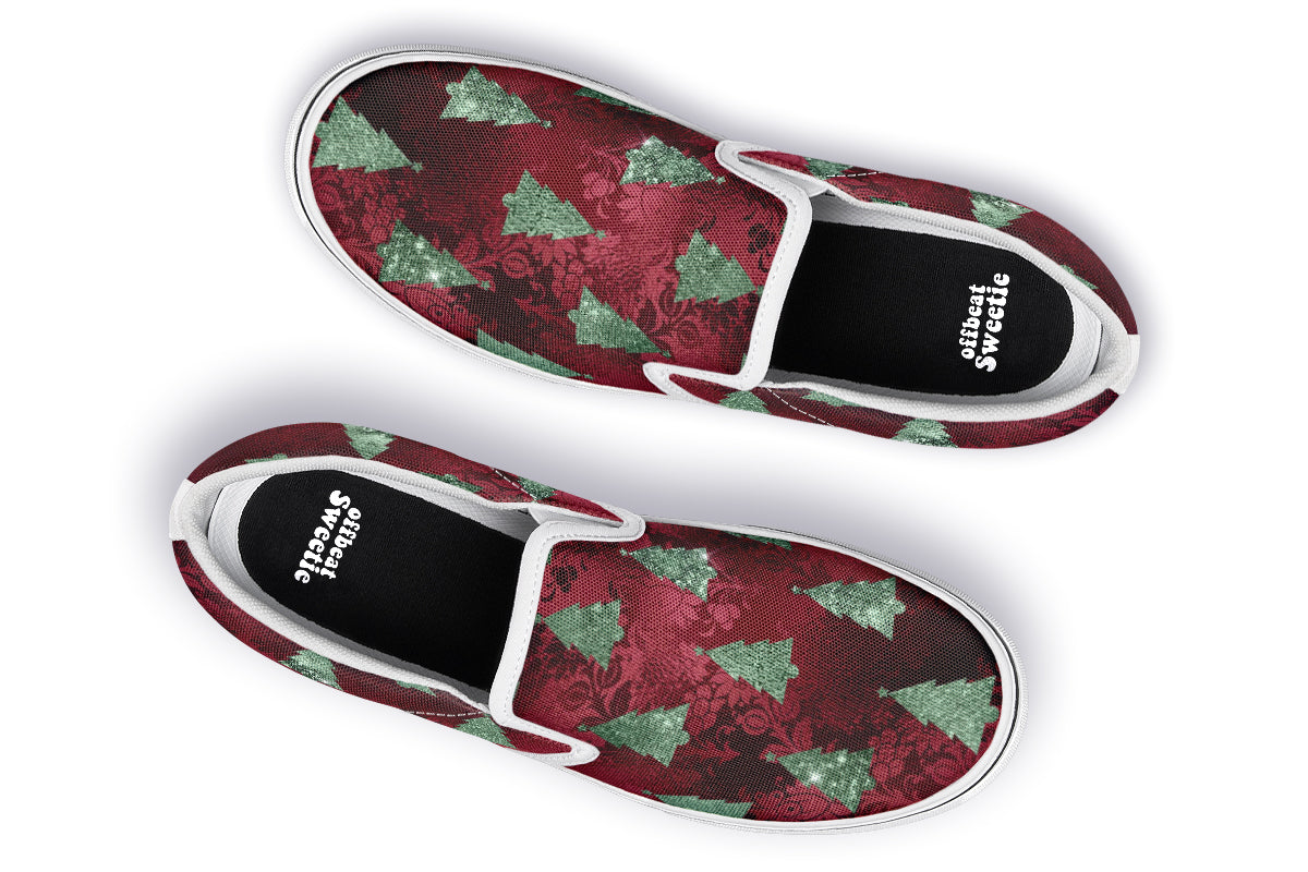 Glam Christmas Slip Ons - Offbeat Sweetie