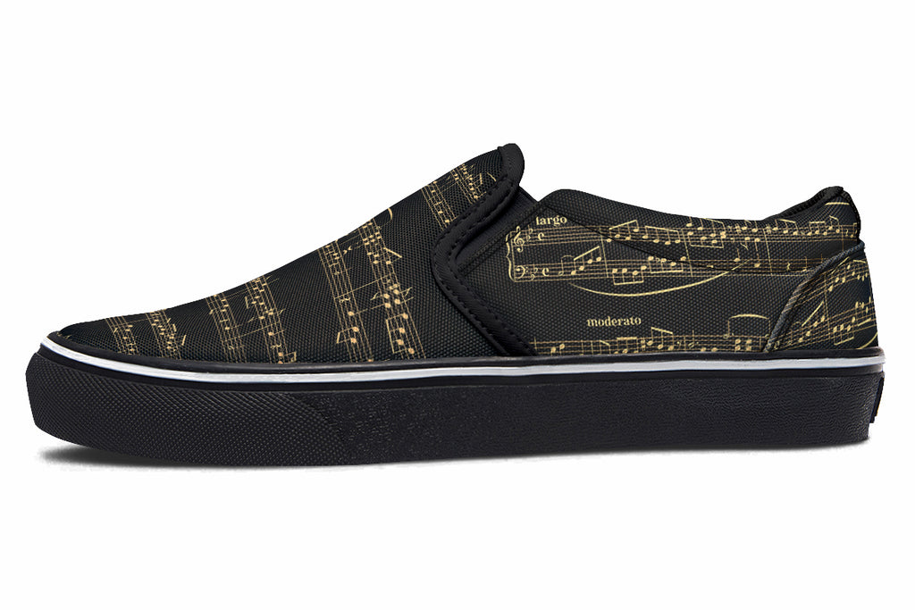 Midnight Melody Slip Ons