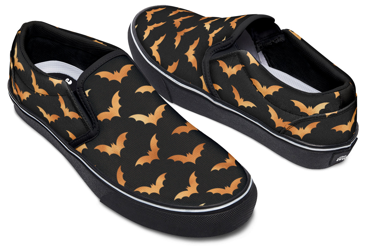 Halloween Bats Slip Ons - Offbeat Sweetie