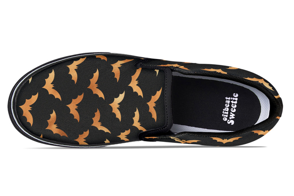 Halloween Bats Slip Ons - Offbeat Sweetie