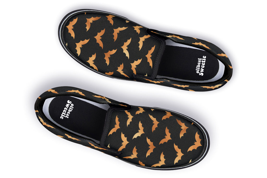 Halloween Bats Slip Ons - Offbeat Sweetie