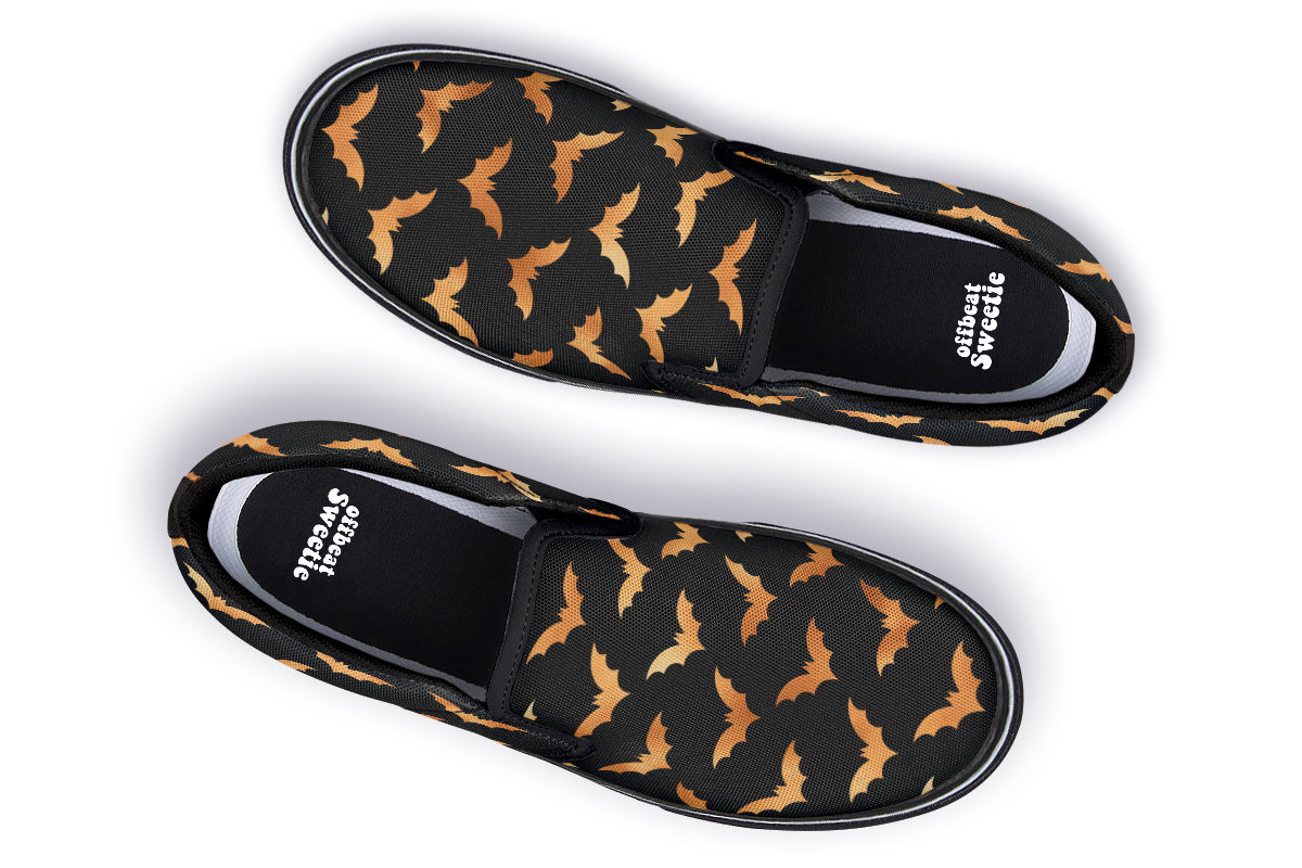 Halloween Bats Slip Ons - Offbeat Sweetie