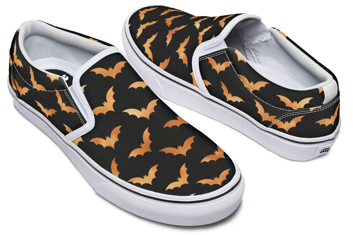 Halloween Bats Slip Ons - Offbeat Sweetie