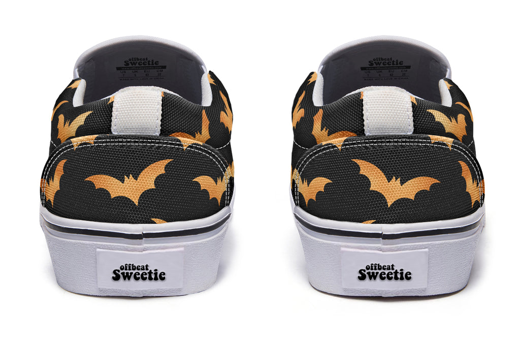 Halloween Bats Slip Ons - Offbeat Sweetie