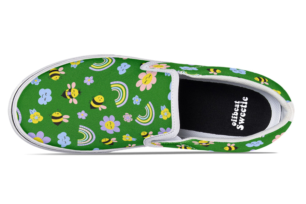 Happy Bees Slip Ons
